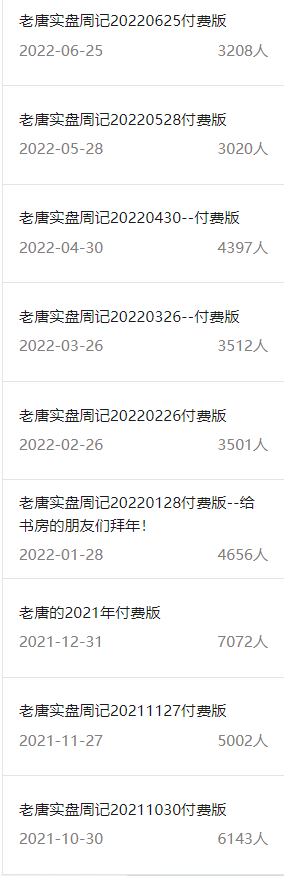 老唐实盘周记20220716